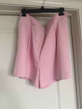 ASOS Pink High-Waist Tailored Shorts